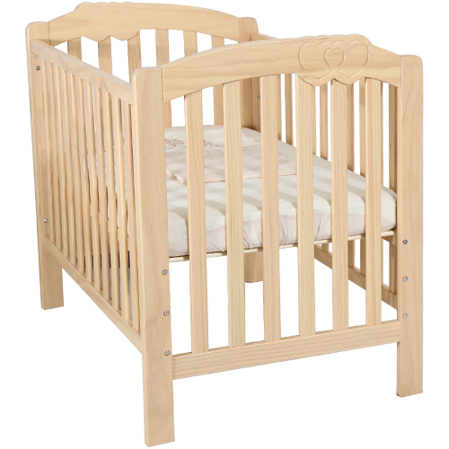 芙儿优实木环保婴儿床送小护栏