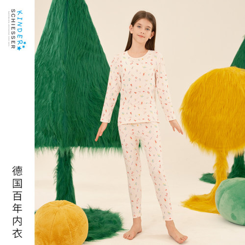 舒雅女童棉质保暖套装