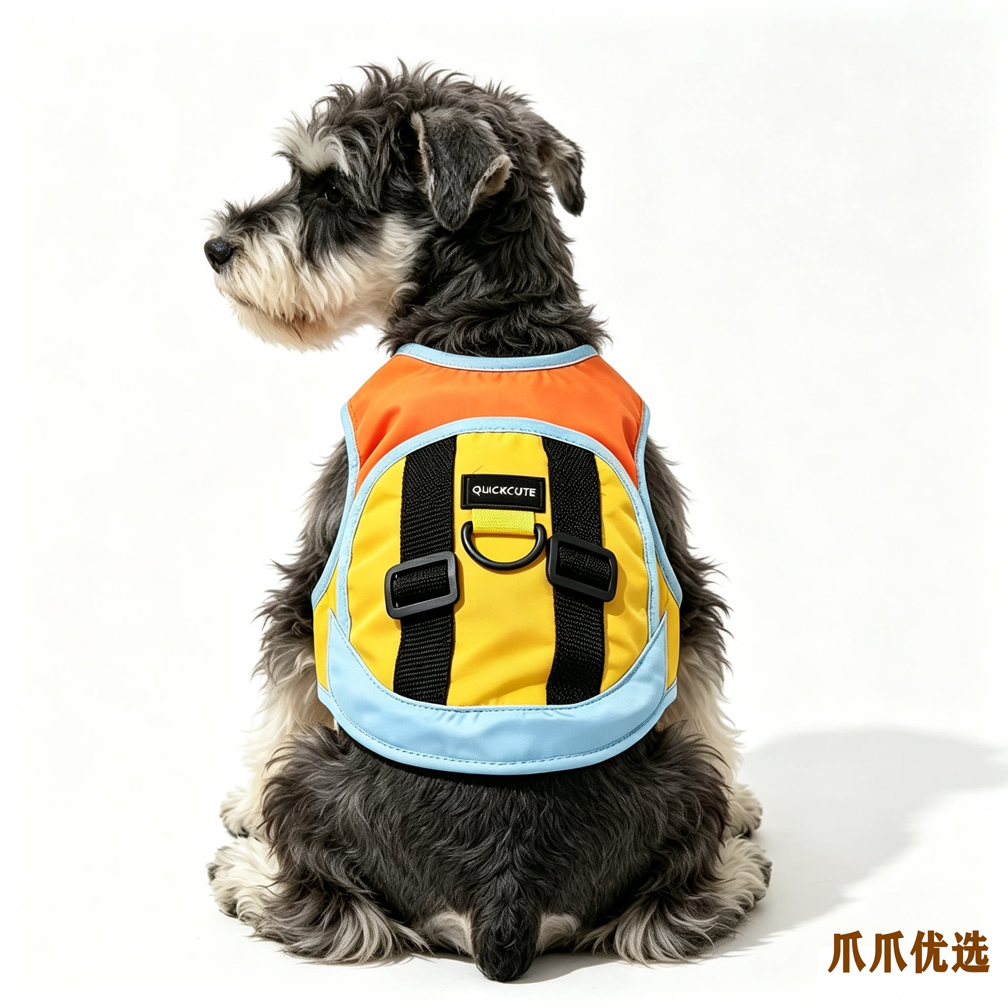 秋冬加厚羽绒棉可牵引狗猫背心