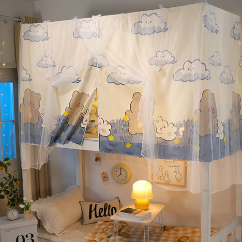 【私密】3掩门/拉链款遮光床帘蚊帐支