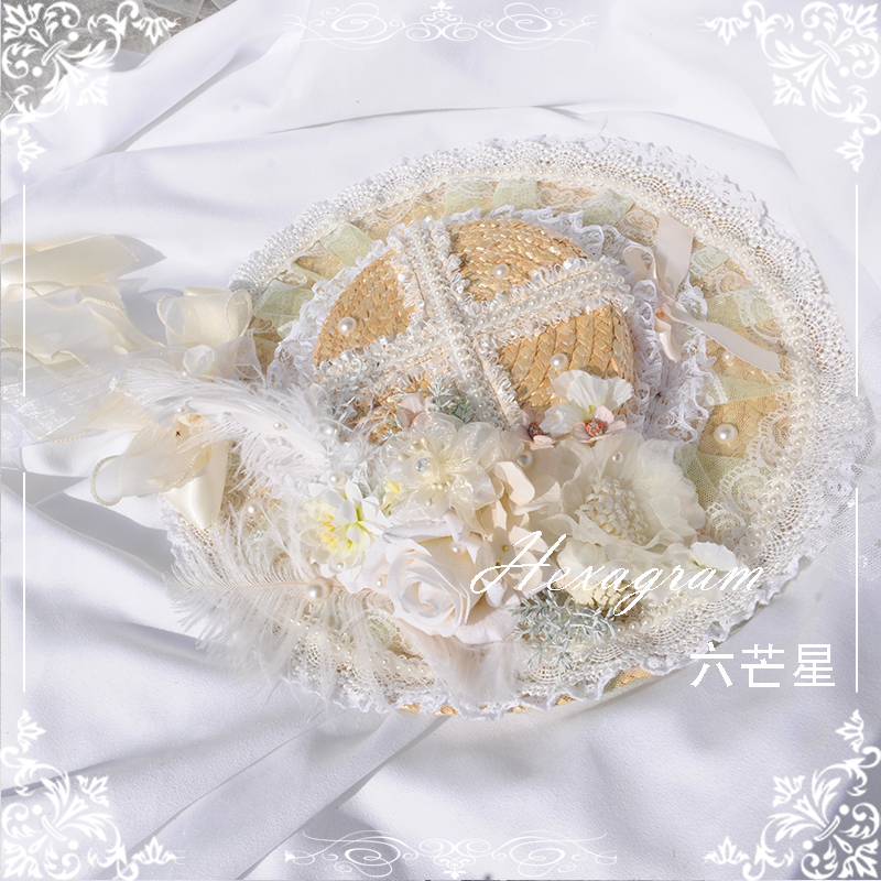 梦回凡尔赛复古法式少女草编花嫁