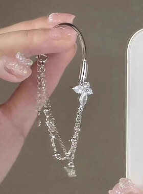 蝴蝶半镯手链女s925银不掉色ins小众设计气质简约学生仙女风礼物