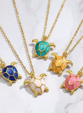 马尔代夫旅游纪念品热卖爆款海龟项链个性创意锁骨项链