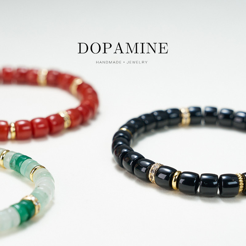 2025新款多巴胺手链女玛瑙水晶直切彩虹金钻多宝高级感手串