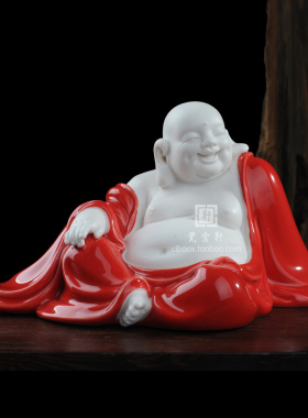红釉礼品摆件德化瓷