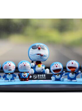 机器猫汽车摆件装饰公仔