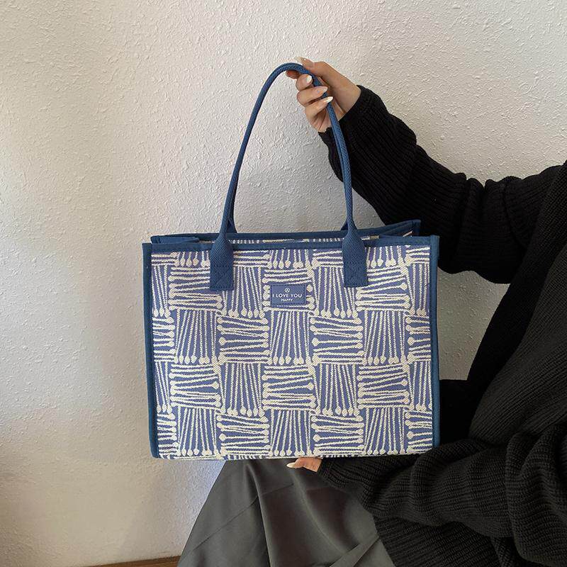 气质通勤帆布托特包2026新款时尚妈咪包单肩手提包ins洋气大包女