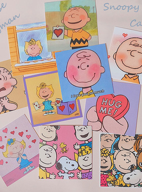 Morose Eggman 史努比卡片 可爱手帐装饰ins拍照 查理 Snoopy周边