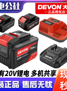 大有20V锂电充电器5350适配5401/5835锂电池5.0AH电动工具5150