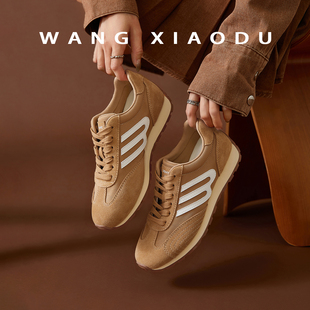 女绒面复古运动休闲鞋 原创 4cm内增高阿甘鞋 落日跑道 王小毒