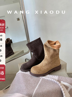 【王小毒】暖冬投递○粗跟圆头雪地靴女冬季新款秀气保暖短靴