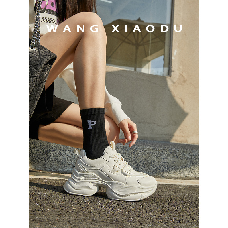 王小毒校队明星厚底ins潮小白鞋