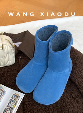 【王小毒】Colorful●绒面柔软勃肯鞋女冬季新款丑萌大圆头雪地靴