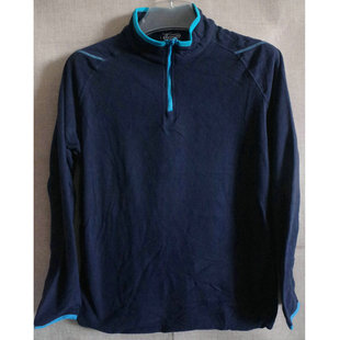 户外登山男女款 加绒内穿保暖 秋冬套头半拉链抓绒卫衣弹力情侣款