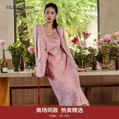 新款 2026春季 一电影一时装 印花连衣裙桑蚕丝度假女士 商场同款