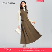 上衣马甲半身裙套装 女时尚 2025冬季 新款 3件8折 一电影一时装