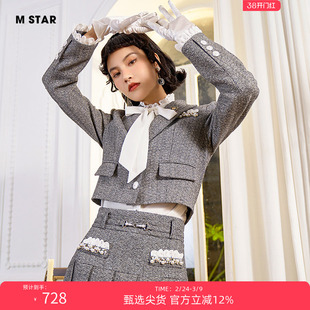 M STAR冬季通勤风新款西装短外套女款独特超好看的外套