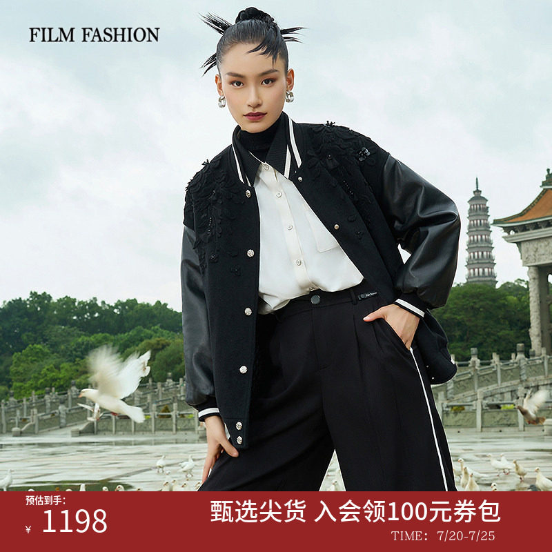 一电影一时装冬季运动风棒球服夹克外套女保暖短外套好看独特流行