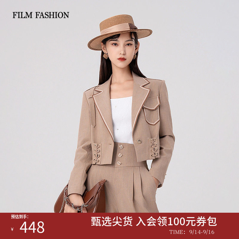 一电影一时装春秋新款通勤风气质西装短外套女款今年流行爆款外套图片