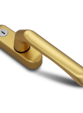 hopo窗户把手带锁断桥铝合金实心执手平开窗明装方轴款拉手ph702