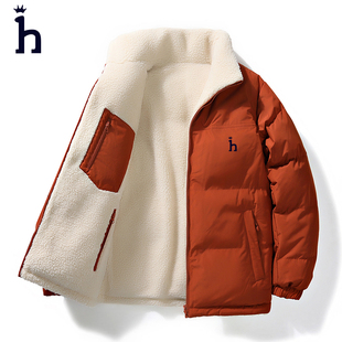新款 冬季 双面穿立领外套男女加绒保暖棉衣服 哈家撤柜 一折专区
