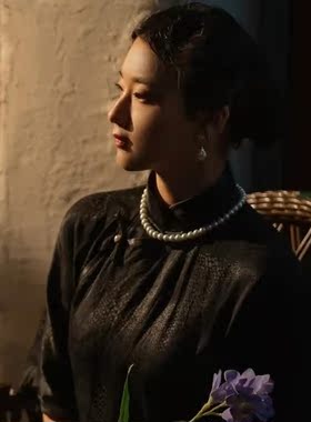 搭配旗袍珍珠项链饰品女士夏季叠戴颈链毛衣链饰品锁骨链项饰798