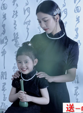 2025新款搭配旗袍珍珠项链饰品夏季50cm亲子母女锁骨链中长款042