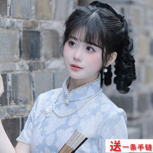 新款搭配旗袍珍珠项链女士55cm中长款颈链写真拍照饰品毛衣链270