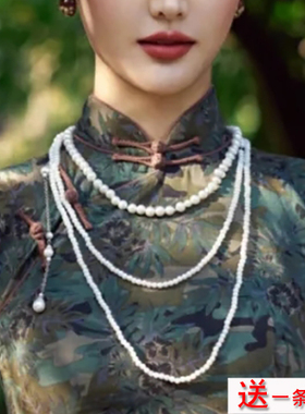 搭配旗袍珍珠项链女士配饰品颈链