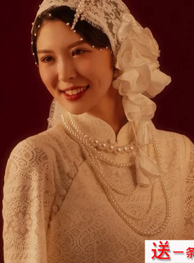 多层珍珠项链五层叠戴毛衣链