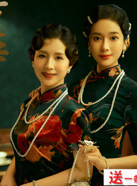搭配旗袍珍珠项链妈妈款拍照写真饰品双层中长款毛衣链子女士071