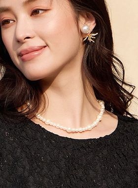 仿珍珠项链锁骨链颈链女士日韩饰品气质毛衣链新款项饰choker672