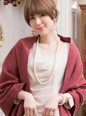 大珍珠项链项圈80cm中长款颈链子女士秋冬毛衣链子配裙子饰品023