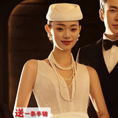 多层珍珠项链优雅轻奢颈链女士五层锁骨链中长款 气质毛衣链子569