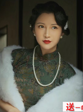 搭配旗袍珍珠项链60cm中长款