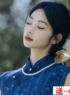 夏季50cm仿珍珠项链配旗袍配饰品女士颈链锁骨链子毛衣链项圈399