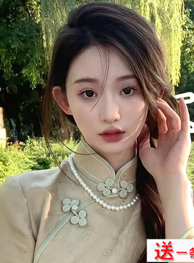 新款饰品搭配旗袍珍珠项链