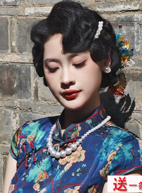 搭配旗袍项链配饰品颈链50cm锁骨链子女士大珍珠毛衣链子项圈470