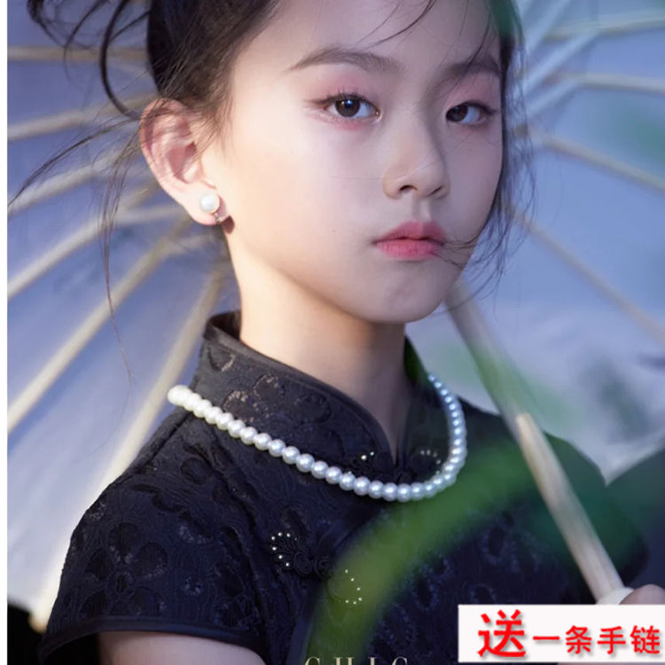 搭配旗袍珍珠项链女士中长款