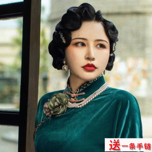 搭配旗袍珍珠项链颈链女士复古百搭多层锁骨链毛衣链子项饰品186