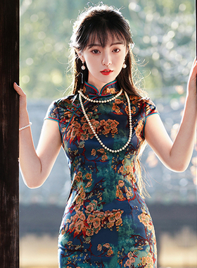 夏季双层珍珠项链国风旗袍配饰品女士多层锁骨链中长款毛衣链652