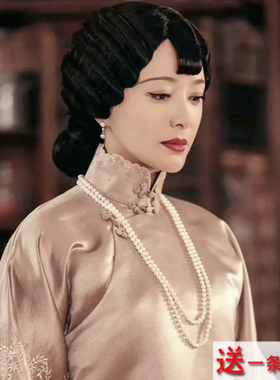 双层珍珠颈链配旗袍项链中长款毛衣链子女款多层叠戴锁骨链子1571