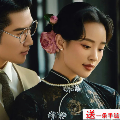 新款搭配旗袍珍珠项链女款拍照颈链锁骨链短款毛衣链子choker085