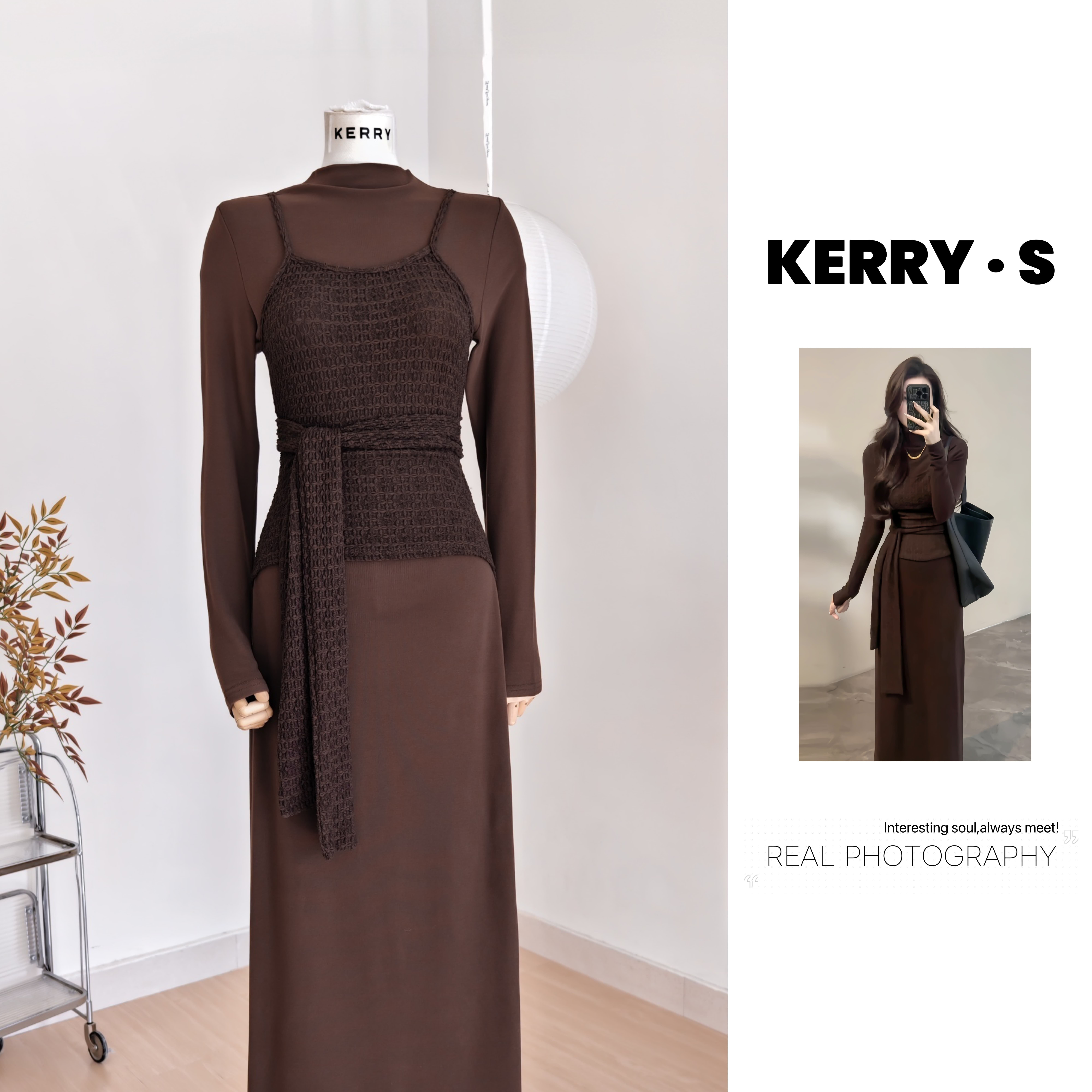 秋冬设计感复古针织连衣裙女显瘦假两件拼接裙子内搭长裙韩系穿搭,女装/女士精品,连衣裙,淘宝优惠券,粉丝福利购,淘宝优惠卷