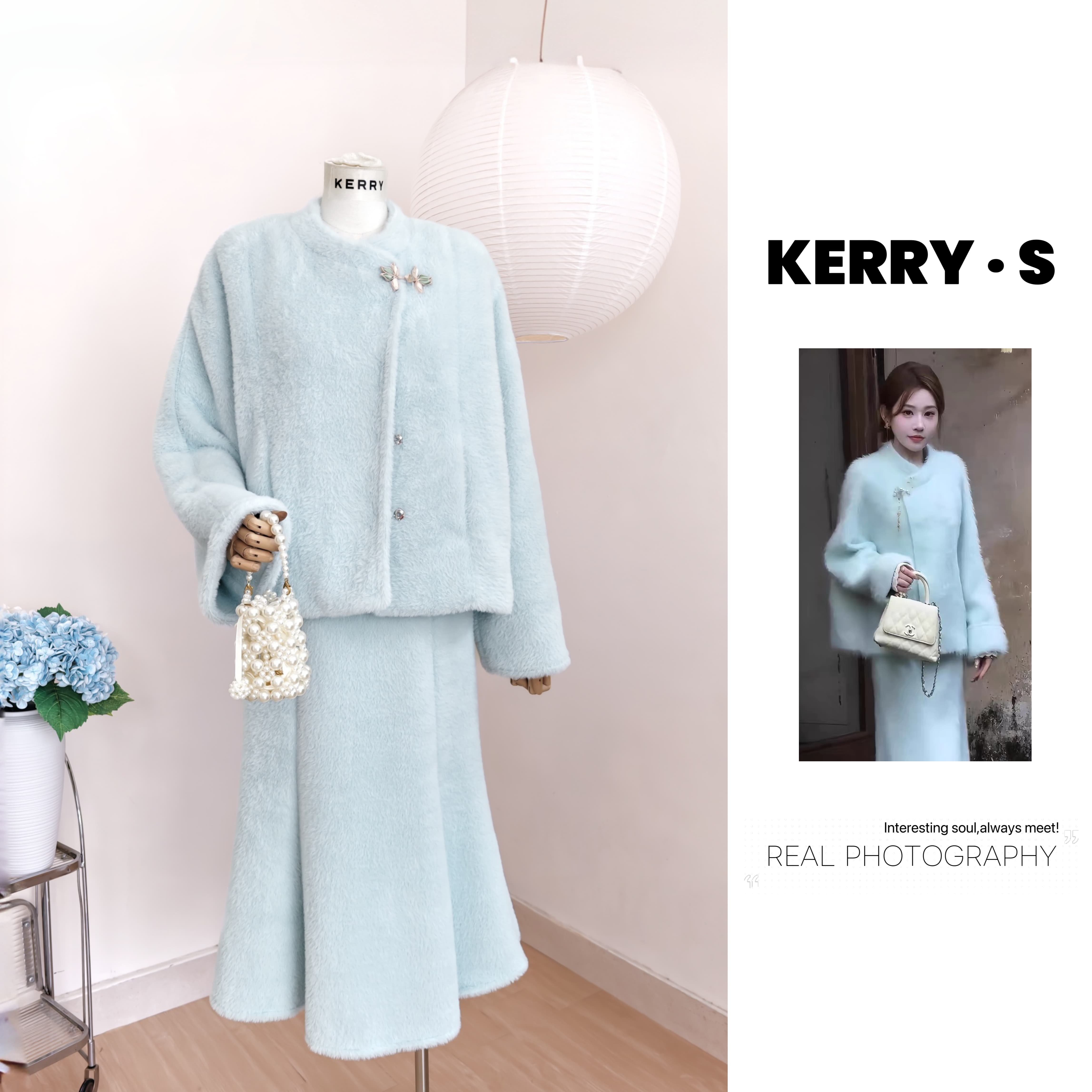 蓝调时刻千金风新中式国风套装