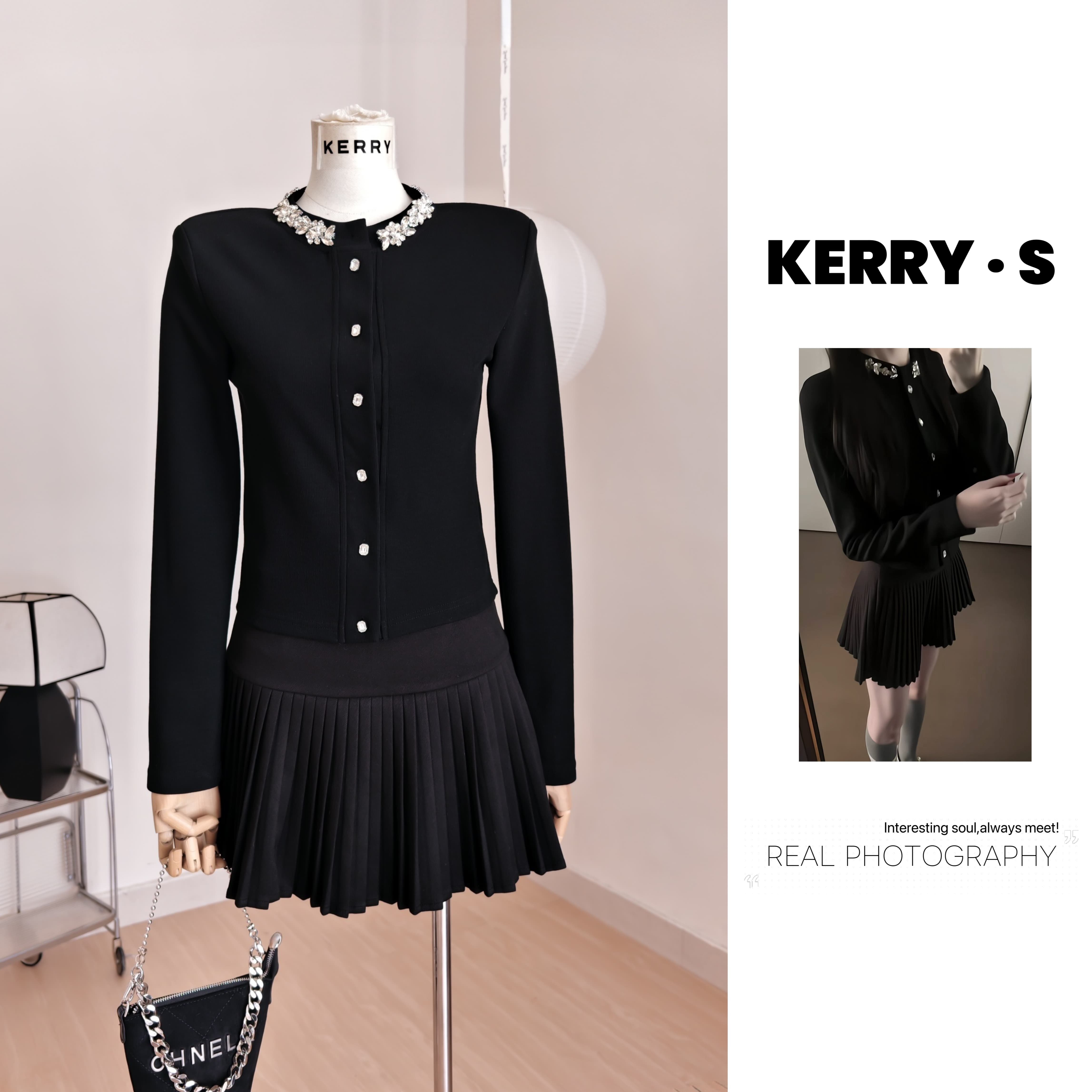 千金风miu系珍珠领小香风针织开衫套装女秋冬高级感两件套穿搭,女装/女士精品,时尚套装,淘宝优惠券,粉丝福利购,淘宝优惠卷