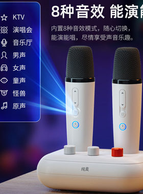 纯麦x2适用长虹康佳 TCL小米电视无线麦克风全民K歌话筒