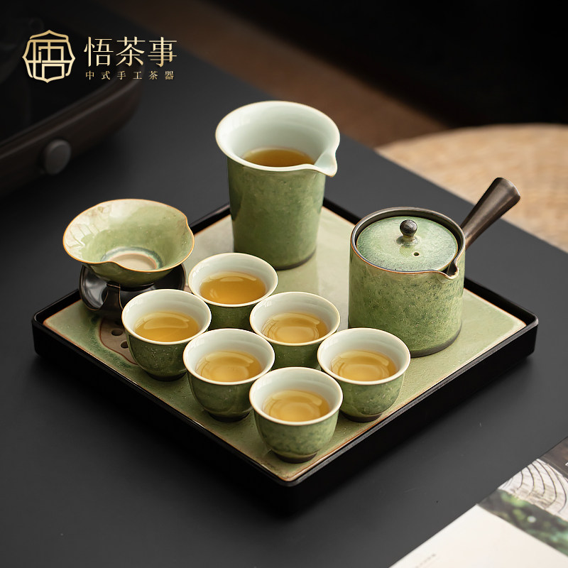 悟茶事陶瓷茶具套组家用客厅简约高档办公室泡茶会客小型茶盘礼盒