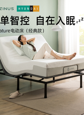 现代ZINUS际诺思Signatur电动床架全自动智能多功能升降情侣床架