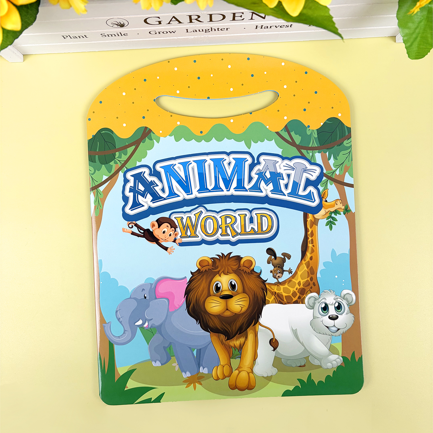 英文原版动物世界卡通果冻贴纸书
